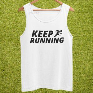 🆕Keep Running White Tank Top